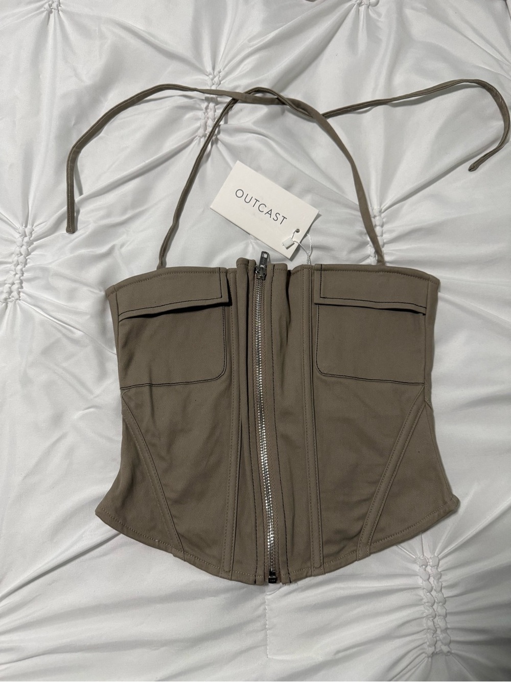 NWT OUTCAST CLOTHING SERENE TOP TAUPE